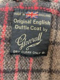 vintage  urban village  toggle  small  hooded  gloverall  football  duffle coat  duffle  coat  check  casuals  brown  70s  1970s