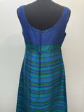 zip back  zip  womens  vintage  Urban Village Vintage  urban village  stripey  Stripes  striped  short sleeved  short sleeve  retro  MOD  maxi dress  long length  long dress  Green  dress  blue  Berkertex  back zip  60s  1960s  10