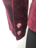 womens  vintage  velvet  Urban Village Vintage  short  retro  red  pink  Jacket  dogtooth  blazer jacket  Blazer  70s  1970s