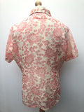 vintage  Urban Village Vintage  urban village  Stripes  short sleeved  Shirt  Printed T-Shirt  printed shirt  printed  print  pink  Mens Shirts  mens  l  floral shirt  floral print  floral  Davis  button  70s