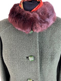 zero waste womens Winter Coat winter vintage Urban Village Vintage urban village UK thrifted thrift sustainable style store slow fashion short length short shop second hand save the planet reuse recycled recycle recycable preloved online ocassion modette MOD ladies Jacket Green festive fashion fabric button ethical Eco friendly Eco cropped cream coney fur collar Coney Fur coney concious fashion collar coat clothing clothes christmassy 60s 1960s 12