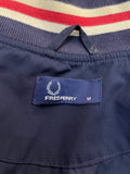 Fred Perry Blue Zip Up Bomber Jacket Size M