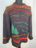 wool  winter  vintage  Urban Village Vintage  urban village  sweater  Siochain  round neck  pure wool  patterned  pattern  multi  mens  Made in Ireland  long sleeves  Long sleeved top  long sleeve  L  knitwear  knitted  knit  jumper  christmas  70s  1970s
