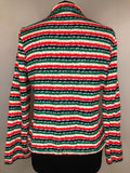womens  white  vintage  Urban Village Vintage  tie waist  stripes  red  multi  Lightweight Knit  light knit  knitwear  knitted  knit  collar  70s  70  1970s  16
