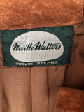 womens coat womens vintage Urban Village Vintage Suede Jacket Suede silk Neville Walters long sleeve long length coat lining jacket hide dress cow hide coat button down button brown 8 60s 1960s