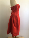 zip  womens  vintage  Urban Village Vintage  urban village  Red  Nettie Vogues  midi dress  midi  fitted waist  dress  6  50s style  50s  50  1950s