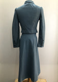 womens jacket  womens  vintage  Urban Village Vintage  urban village  two piece  smart dress  side button fastening  MOD  Light Blue  Harella  decorative pockets  crop jacket  button up  button fastening  blue  blazer jacket  Blazer  8  60s  60  1960s  1960