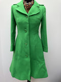 Vintage 1960s Aquascutum 3/4 Length Coat in Green - Size UK 8