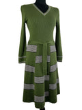 recycle  recycable  sustainable  Eco  Eco friendly  recycled  sustainable  slow fashion  thrift  thrifted  reuse  ethical  shop  store  online  concious fashion  second hand  preloved  save the planet  zero waste  clothes  style  fashion  womens  waist belt  vintage  uk  tie waist belt  tie front  tie  striped  ribbed design  Ribbed  retro  olive  long sleeves  light knitwear  ladies  knitwear  knitted  green  dress  clothing  birmingham  autumnal  autumn dress  autumn  8  70s  1970s