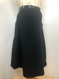 Wool  womens  vintage  Urban Village Vintage  urban village  Skirts  skirt  high waisted  denim style  Black  Alexon  a line  8  70s  1970s