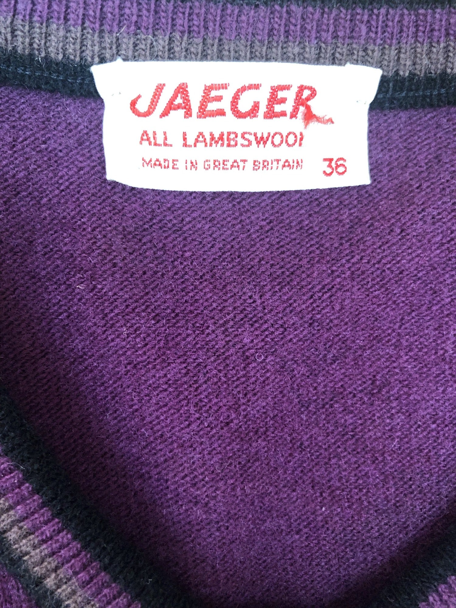 Workwear  womens  vest  Urban Village Vintage  Tank Top  tank  sweater  Stripes  purple  jaeger  cardigan  70s  1970s  12