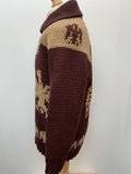 1970s Starsky Style Knitted Cardi with Thunderbird Design - M