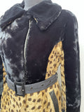 womens jacket  womens coat  womens  waist belt  vintage  Urban Village Vintage  urban village  retro  press stud fastening  lepoard print  Jacket  faux fur  faux collar  faux  coat  brown  black  Belted waist  belted jacket  belted dress  belted  belt  astraka  animal print  70s  1970s  12