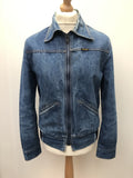 1970s Vintage Wrangler Denim Bomber Jacket - Size L