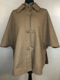 1960s Wool Cape Coat by Kee-Mur Model - Size UK S