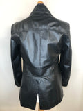 vintage  Urban Village Vintage  urban village  s  pockets  Mr Clive  mens  long sleeve  Leather Jacket  Leather  front pockets  chest pockets  Black Leather  Black Jacket  black  70s  1970s