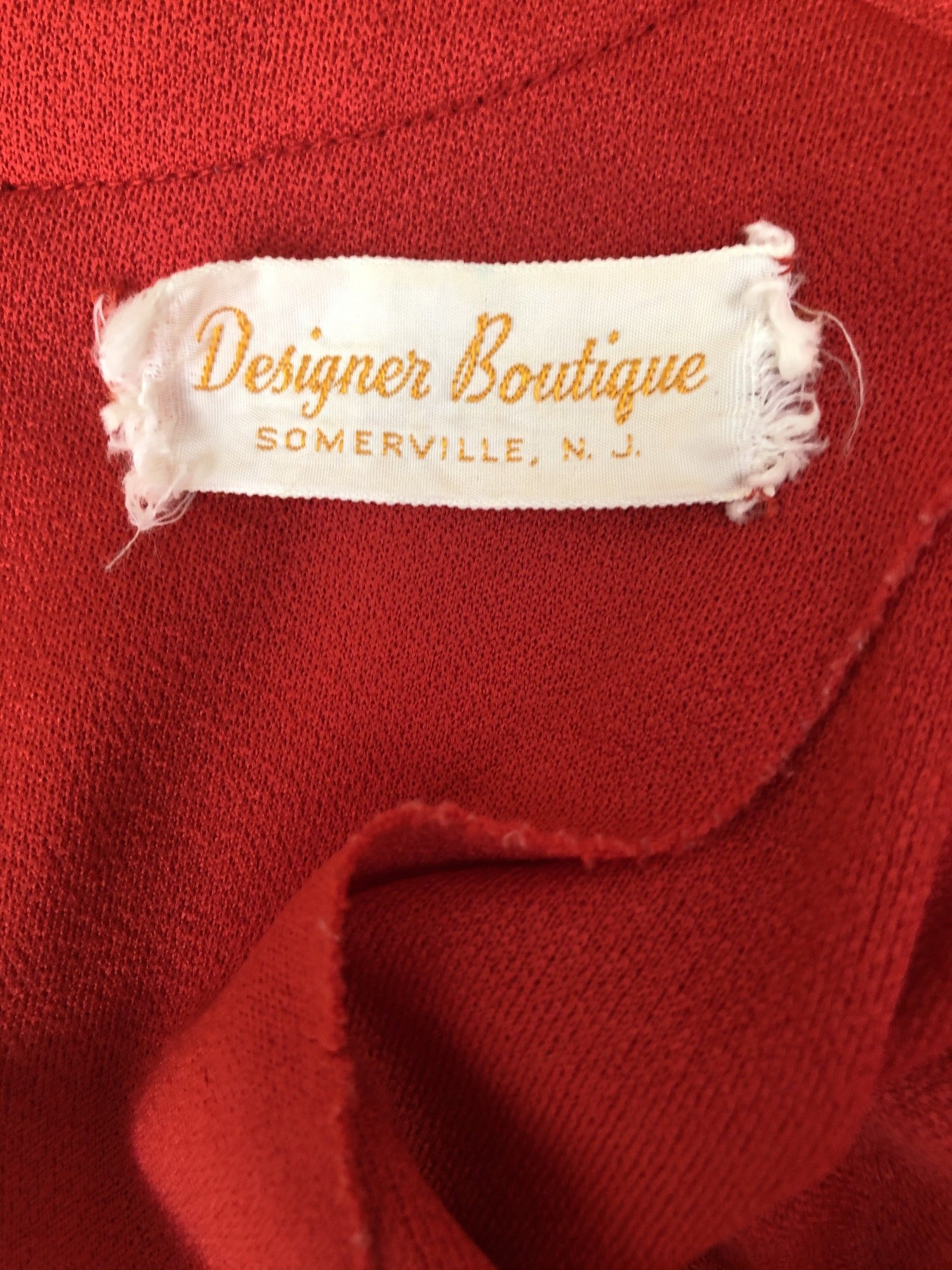 womens  waist belt  vintage  v neck  Urban Village Vintage  Red  midi dress  midi  long sleeve  Embroidered  dress  detailing  8  70s  1970s
