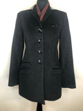 womens jacket  womens  vintage  Urban Village Vintage  scooter  PVC Trim  MOD  Jacket  Fred Perry  Dark Grey  coat  blazer jacket  black  12