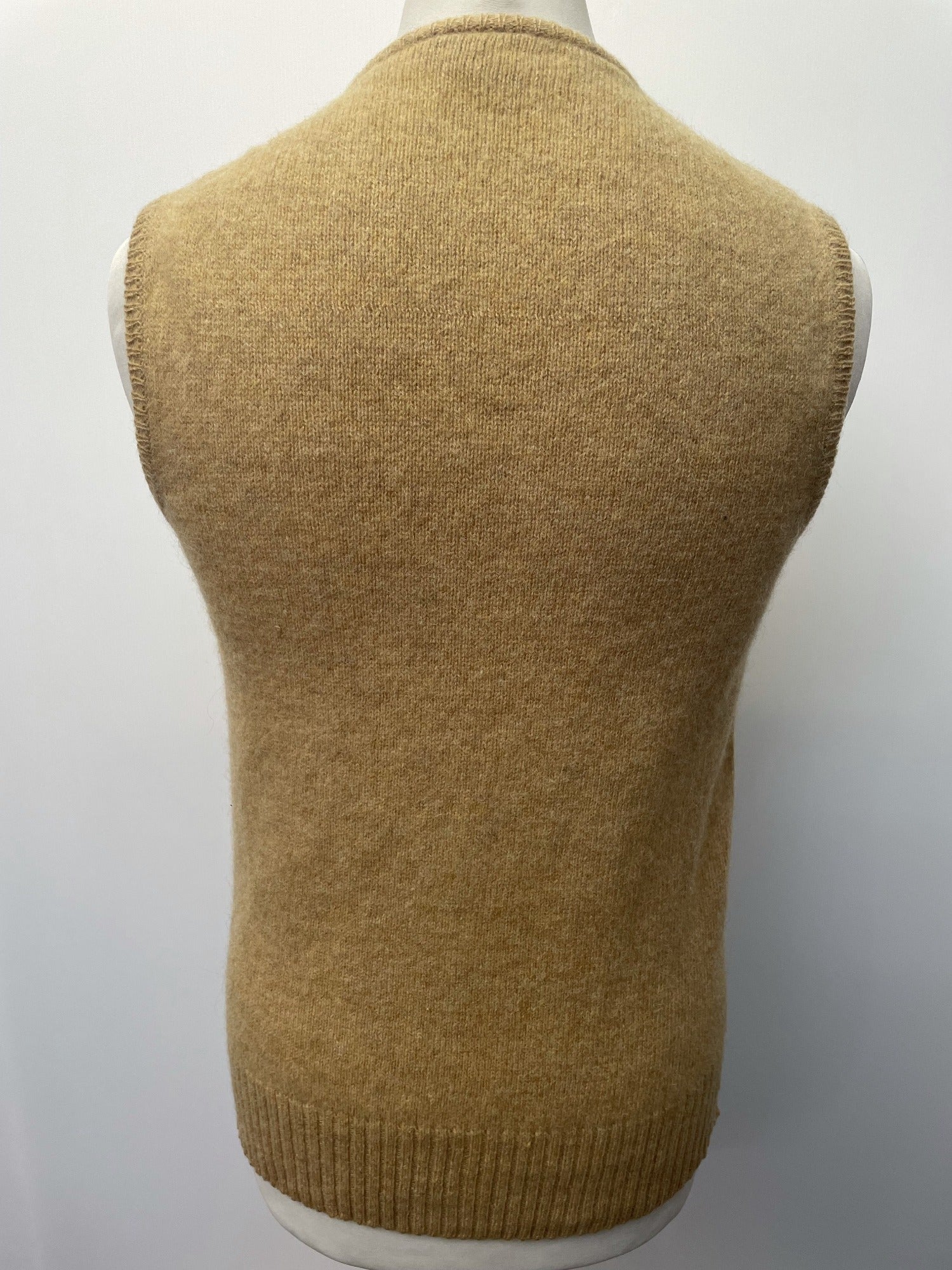 Wool Blend  wool  vintage  vest  v neck  Urban Village Vintage  urban village  tootal  sleevless  S  ribbed design  Ribbed  nylon  mens  elasticated  beige  60s  1960s
