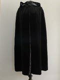 womens  vintage  velvet  S  long cape  halloween  gothic  goth  frogging  cloak  cape  black velvet  8  70s  6-8  6  1970s