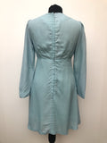 womens  vintage  Urban Village Vintage  stitch detailing  stitch detail  retro  mini dress  mini  long sleeve  Lee Cecil of London  dress  blue  60s  1960s  1960  10