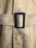 vintage  Urban Village Vintage  urban village  Suede Jacket  Suede  safari style  Safari jacket  safari  pockets  mens  long sleeves  long sleeve  Jacket  front pockets  collared  collar  chest pockets  button  Belted waist  belted  autumn  60s  1960s