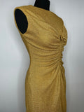 womens  vintage  sparkly  sleeveless  shift dress  shift  scooter  retro  party  new year  modette  MOD  mini dress  mini  lurex  gold  glitter  dress  christmas  10