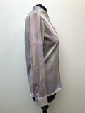 womens  vintage  Urban Village Vintage  top  purple  print blouse  pastel colours  pastel  multi  dagger collar  dagger  blouse  Bernat Klein  70s  1970s  12