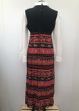 womens  white  vintage  Urban Village Vintage  patterned dress  patterned  multi  maxi dress  long sleeve  long dress  dress  collar  black  70s  60s  1970s  1960s  12