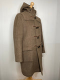 vintage  urban village  toggle  small  hooded  gloverall  football  duffle coat  duffle  coat  check  casuals  brown  70s  1970s