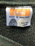 waistcoat  vintage  Urban Village Vintage  urban village  sleeveless  MOD  mens  L  knitwear  knitted  knit  Jacket  green  60s  1960s