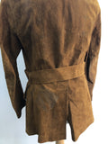 vintage  Urban Village Vintage  urban village  Suede Jacket  Suede  pockets  mens  long sleeves  long sleeve  Jacket  front pockets  collared  collar  chest pockets  button  Belted waist  belted  Austin Reed  60s  1960s