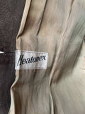 womens coat  womens  vintage  Suede Jacket  Suede  silk  retro  long sleeve  long length coat  lining  heatonex  dress  coat  button down  button  brown  70s  1970s  16