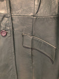 Womens Vintage 1960s / 1970s English Lady Leather Jacket - Green - Size 16