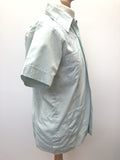 vintage  Urban Village Vintage  urban village  urban  summer  stitch detailing  S  retro  mens  guayabera  cuban  collar  blue  big collar  70s  70  1970s
