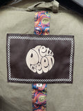 zip front  zip  vintage  Urban Village Vintage  urban village  summer  stitch detail  retro  Pretty Green  mens  M  long sleeve  khaki  Jacket  hooded  festival  casual