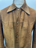 vintage  Urban Village Vintage  urban village  Suede Jacket  Suede  stitch detailing  stitch detail  reversible  press stud fastening  press stud  pockets  pocket detail  mens  Leather Jacket  Leather  Jacket  dagger collar  collared  collar  big collar  belted jacket  belted  70s  1970s