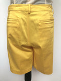 zip  yellow  womens  vintage  Urban Village Vintage  urban village  trousers  summer  smart shorts  shorts  short  Ralph Lauren  long length shorts  12