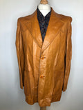 1970s Leather Jacket in Tan - Size L