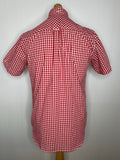 vintage  Urban Village Vintage  urban village  small  skinhead  skin  short sleeved  short sleeve  Shirt  red  print  Mens Shirts  mens  gingham  button  brutus