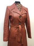 womens  vintage  Urban Village Vintage  mens  Leather Jacket  brown  70s