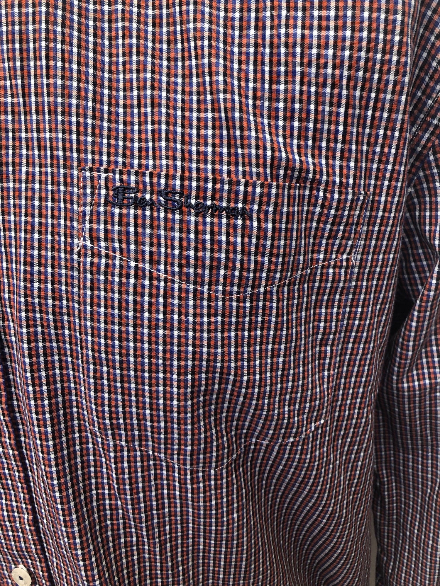 Urban Village Vintage  shirt  multi  mod  mens  M  long sleeves  long sleeve  checked  check  button down  Ben Sherman