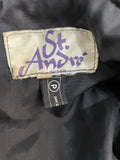 womens  vintage  velvet  S  long cape  halloween  gothic  goth  frogging  cloak  cape  black velvet  8  70s  6-8  6  1970s