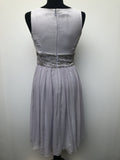 womens  waist detail  vintage  sleeveless  silver  midi dress  midi  Frank Usher  evening dress  embellishment  dress  diamante embellishment  blue  10