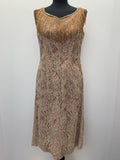 womens  vintage  sleeveless  midi dress  lace  fringing  fringed  dress  diamante  50s  1950s