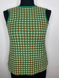 womens  vintage  true vintage  top  Tank Top  tank  sleeveless  scooter  mod  Green  fortnum & mason  brown  60s  4  1960s