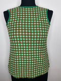 1960s Fortnum and Mason Brown/Green Tank Top - UK 4