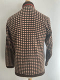 vintage  Urban Village Vintage  urban village  square pattern  roll neck  patterned  pattern  mens  M  long sleeves  Long sleeved top  long sleeved  long sleeve  knitwear  knitted  knit  hook and eye  high neck  heavyweight  ethnic print  ethnic  elasticated  cuffs