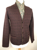 vintage  Urban Village Vintage  urban village  retro  MOD  mens  M  knitwear  knit  Jacket  cardigan  button down  button  brown  Adom of London  60s  1960s