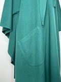 womens  Vintage  S  One size  M  long cape  Hourihan  Green  floor length  60s  60  1960s  1960